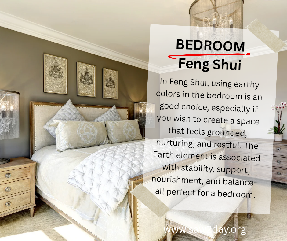 feng shui bedroom, colors and light