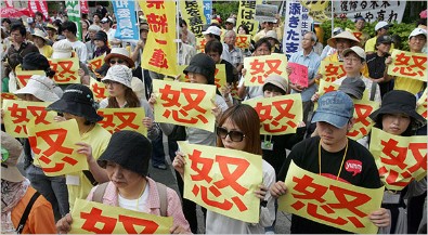 Japanese protest in Okinawa