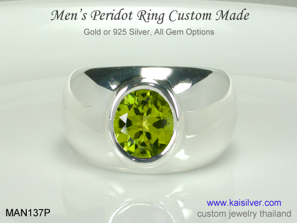 peridot gemstone ring 