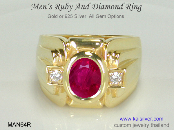 mens ruby engagement wedding ring 
