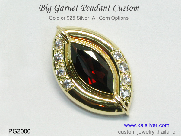 big gemstone pendant