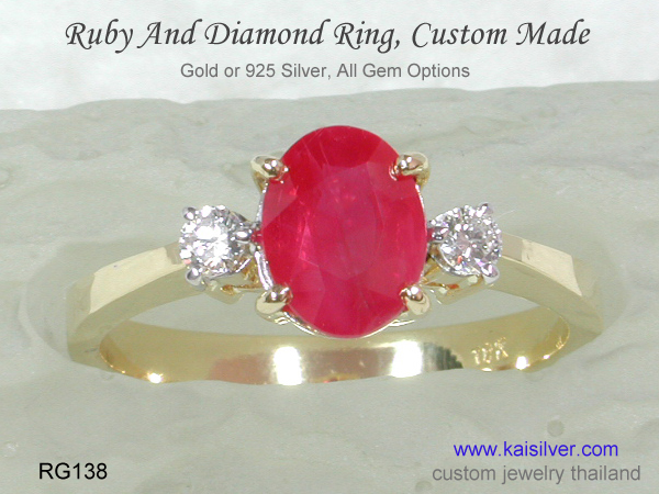 ruby diamond engagement ring 