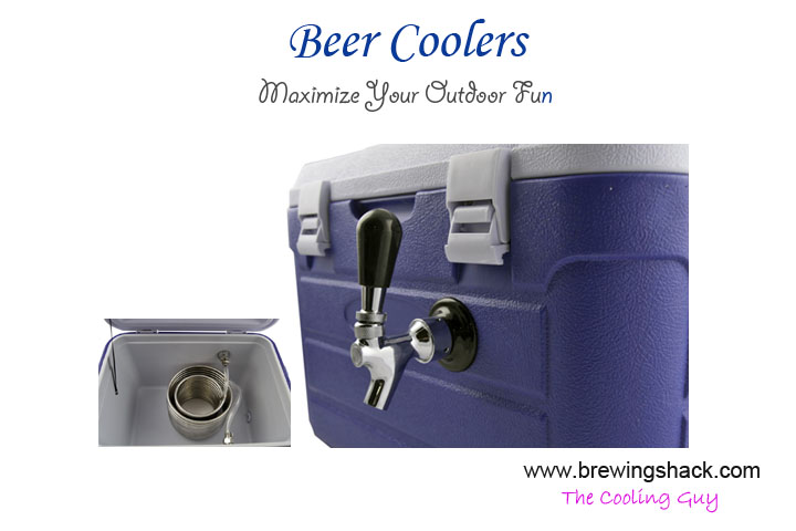 portable beer cooler with tap